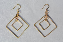 Load image into Gallery viewer, Diamond inside a Diamond Earrings