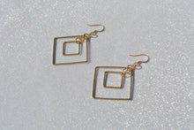 Load image into Gallery viewer, Diamond inside a Diamond Earrings