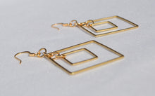 Load image into Gallery viewer, Diamond inside a Diamond Earrings