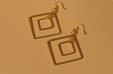 Load image into Gallery viewer, Diamond inside a Diamond Earrings