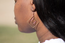 Load image into Gallery viewer, Diamond inside a Diamond Earrings