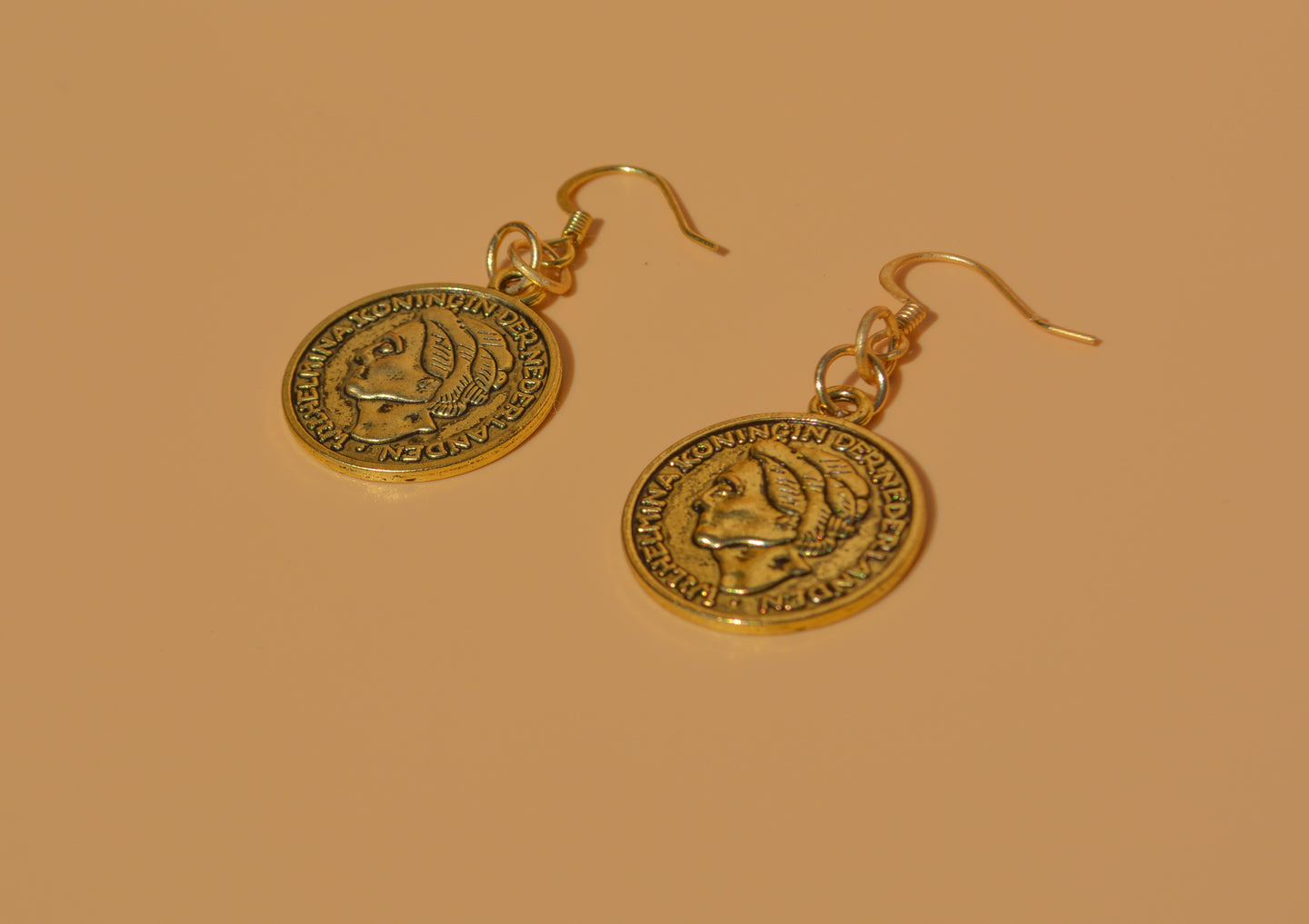 Coronet Head Eagle Coin Earrings