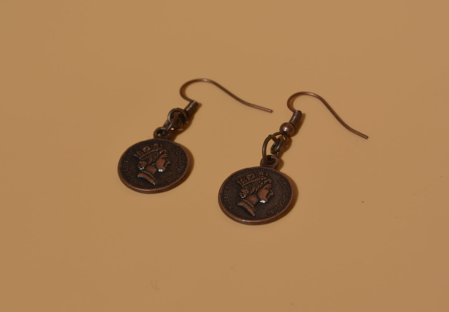 British Coin Earrings